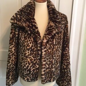 Leopard faux fur jacket by fabulous furs!